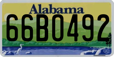 AL license plate 66BO492