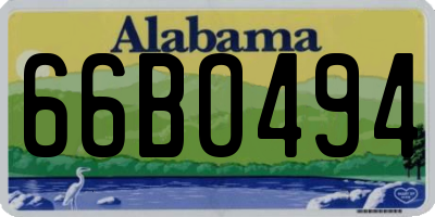 AL license plate 66BO494