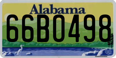 AL license plate 66BO498