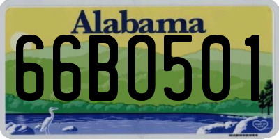 AL license plate 66BO501