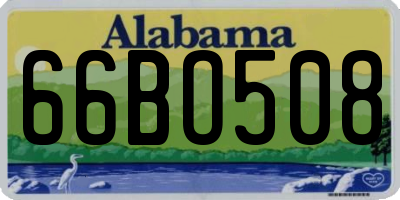 AL license plate 66BO508
