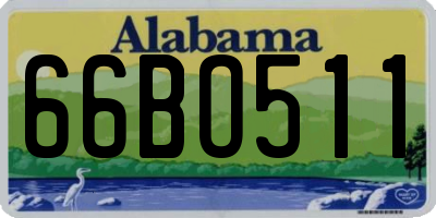 AL license plate 66BO511