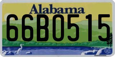 AL license plate 66BO515