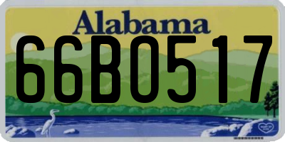 AL license plate 66BO517