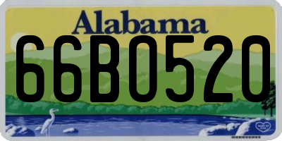 AL license plate 66BO520