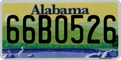 AL license plate 66BO526