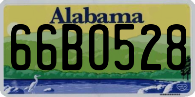 AL license plate 66BO528