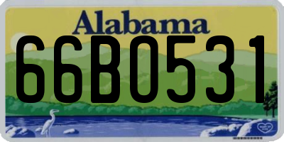 AL license plate 66BO531
