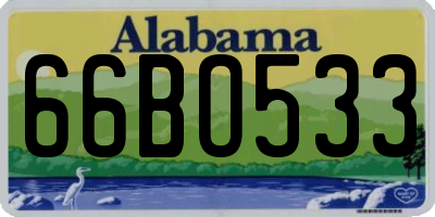AL license plate 66BO533