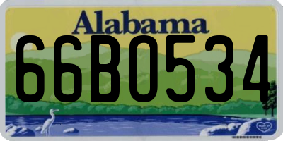 AL license plate 66BO534
