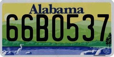 AL license plate 66BO537