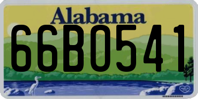 AL license plate 66BO541