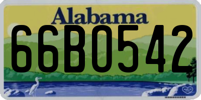 AL license plate 66BO542