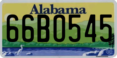 AL license plate 66BO545
