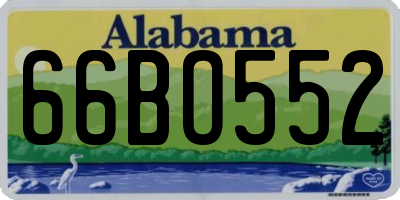 AL license plate 66BO552