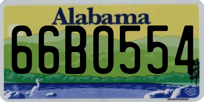 AL license plate 66BO554