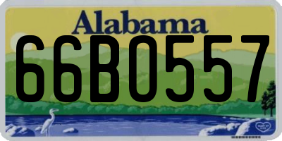 AL license plate 66BO557