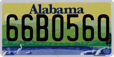 AL license plate 66BO560