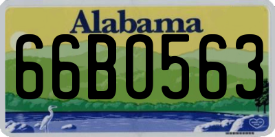 AL license plate 66BO563