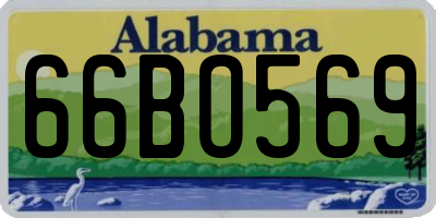 AL license plate 66BO569
