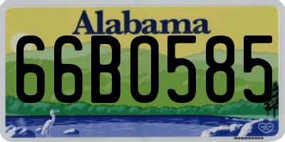 AL license plate 66BO585