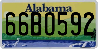 AL license plate 66BO592