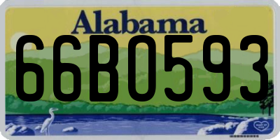 AL license plate 66BO593