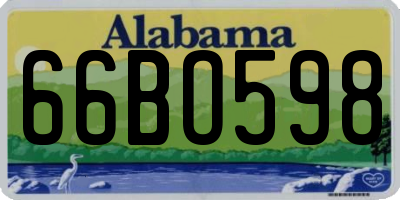 AL license plate 66BO598