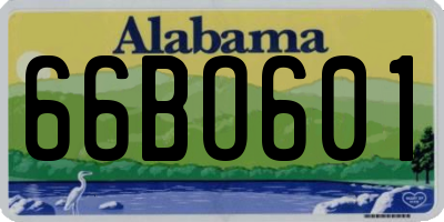 AL license plate 66BO601