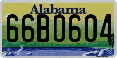 AL license plate 66BO604