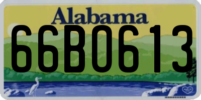 AL license plate 66BO613