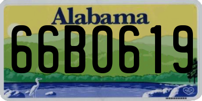 AL license plate 66BO619