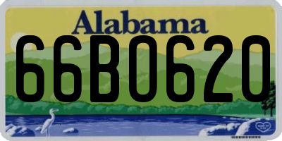 AL license plate 66BO620