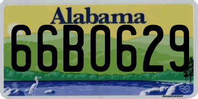 AL license plate 66BO629