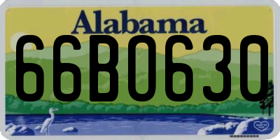 AL license plate 66BO630