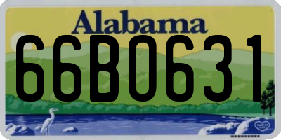 AL license plate 66BO631