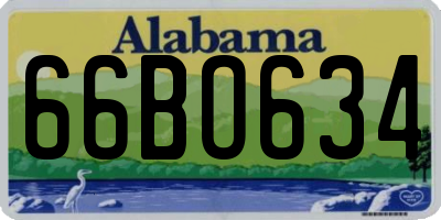 AL license plate 66BO634