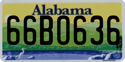 AL license plate 66BO636