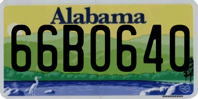 AL license plate 66BO640