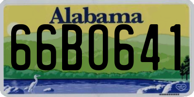 AL license plate 66BO641