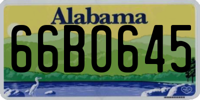 AL license plate 66BO645