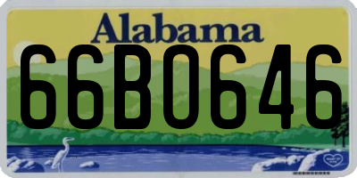 AL license plate 66BO646