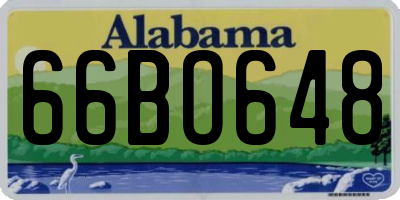 AL license plate 66BO648
