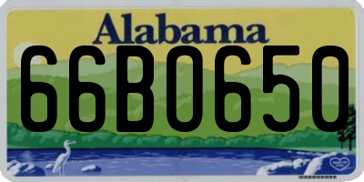 AL license plate 66BO650