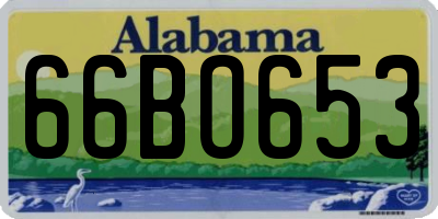 AL license plate 66BO653