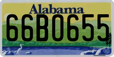 AL license plate 66BO655