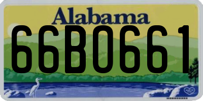 AL license plate 66BO661