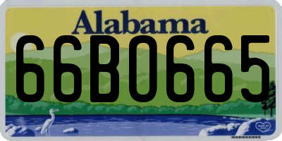 AL license plate 66BO665