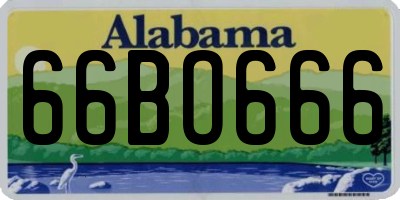 AL license plate 66BO666