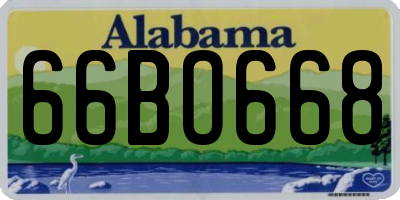 AL license plate 66BO668
